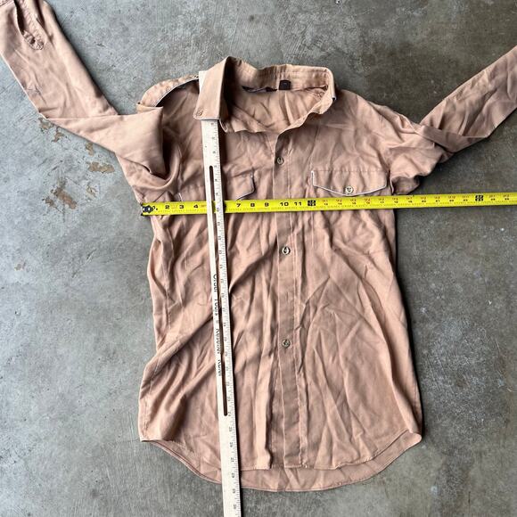 VINTAGE PINK VAN HEUSEN 70S LONGSLEEVE BUTTONUP SHIRT FITS M - Picture 2 of 4
